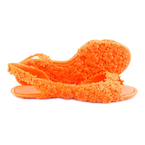 Neon orange women's footwear