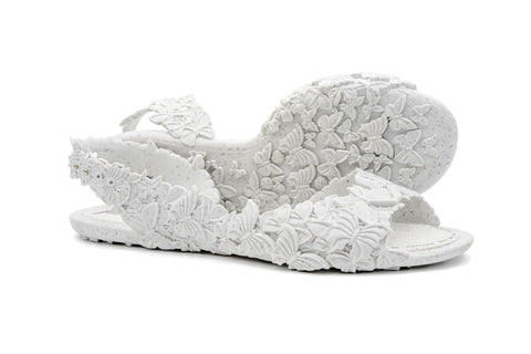 Recyclable and Eco-Friendly White Flat Sandals Womens